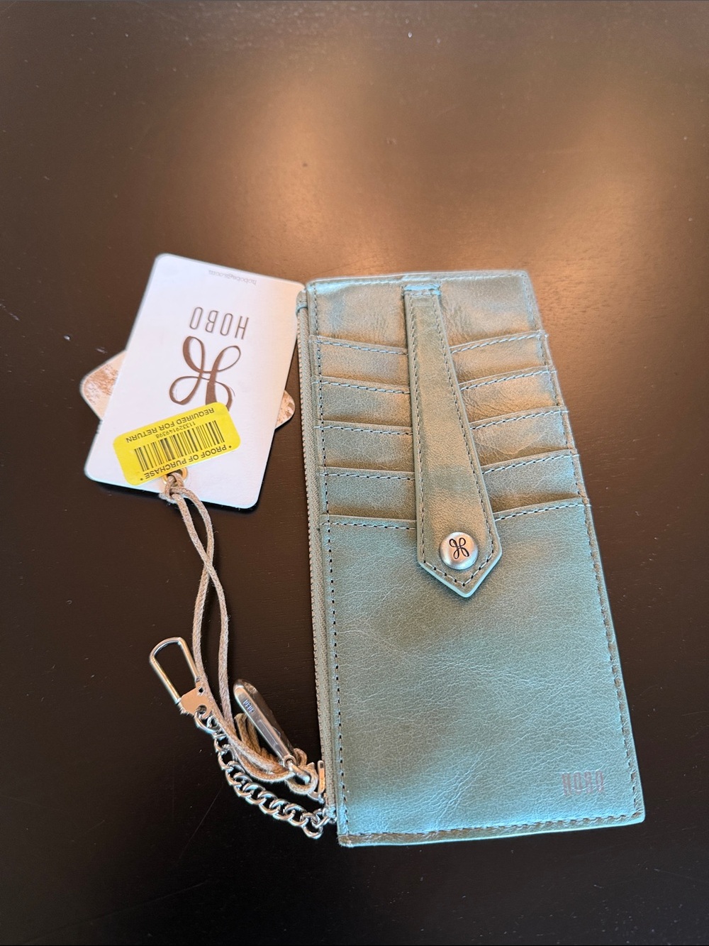 HOBO Metallic Teal Card & Key Holder